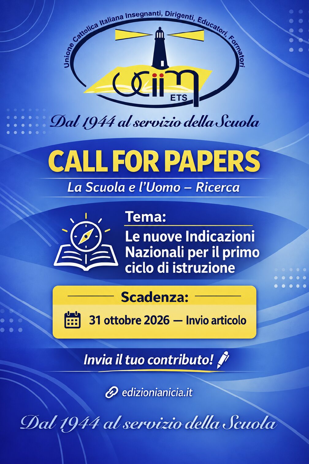 [CFP]: La Scuola e l’Uomo- Ricerca